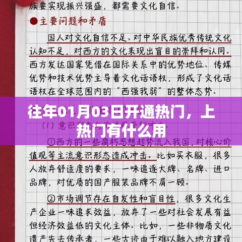 上热门的好处与重要性，开通背后的价值解读