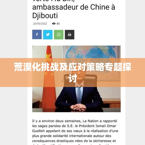 荒漠化挑战及应对策略专题探讨