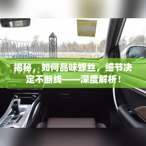 揭秘,如何品味螺丝,细节决定不断线——深度解析!