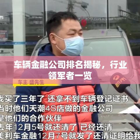 车辆金融公司排名揭秘，行业领军者一览