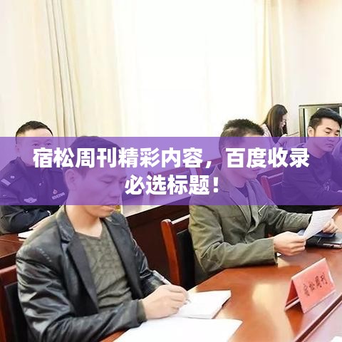 宿松周刊精彩内容,百度收录必选标题!