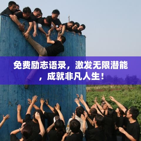 免费励志语录，激发无限潜能，成就非凡人生！