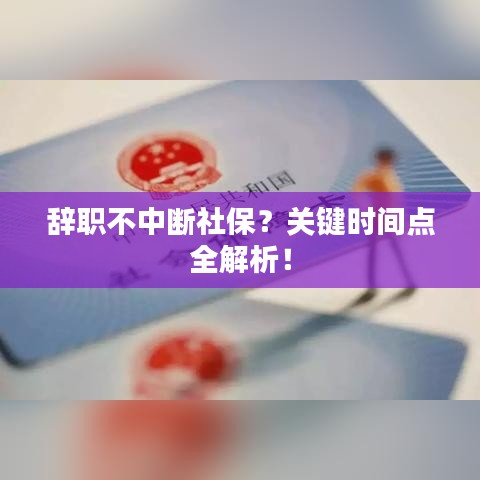 辞职不中断社保?关键时间点全解析!